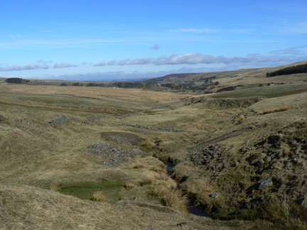 Looking down Blackcleugh Burn to East Allen Dale