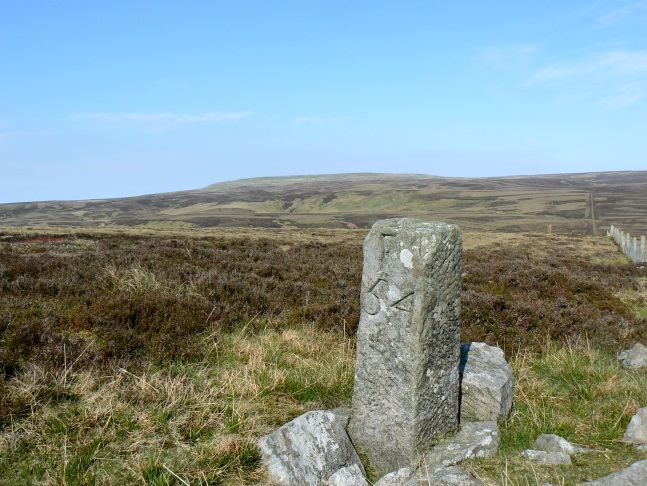 Little Fell from one of the many boundary stones on the Co. Durham / Cumbria border