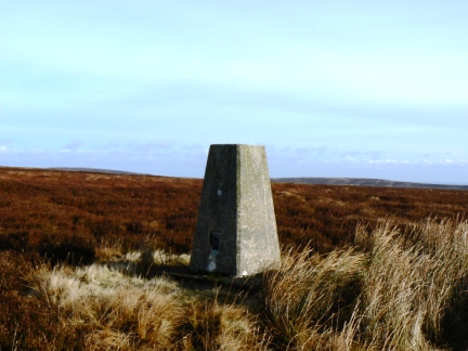 The trig point on Monk's Moor