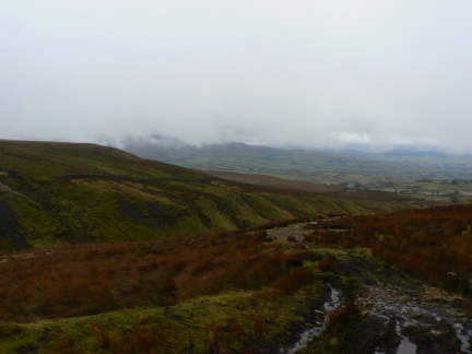 The bridleway leading off the moors towards North Stainmore