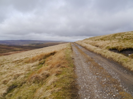 The Pennine Way as it passes below the top of Long Man Hill