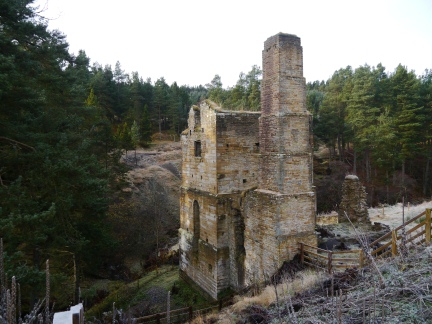 The ruins of a smelt mill above Shildon Burn