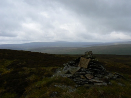 Looking towards a distant Mickle Fell from Three Pikes