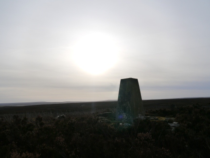 The trig point on Warlaw Pike